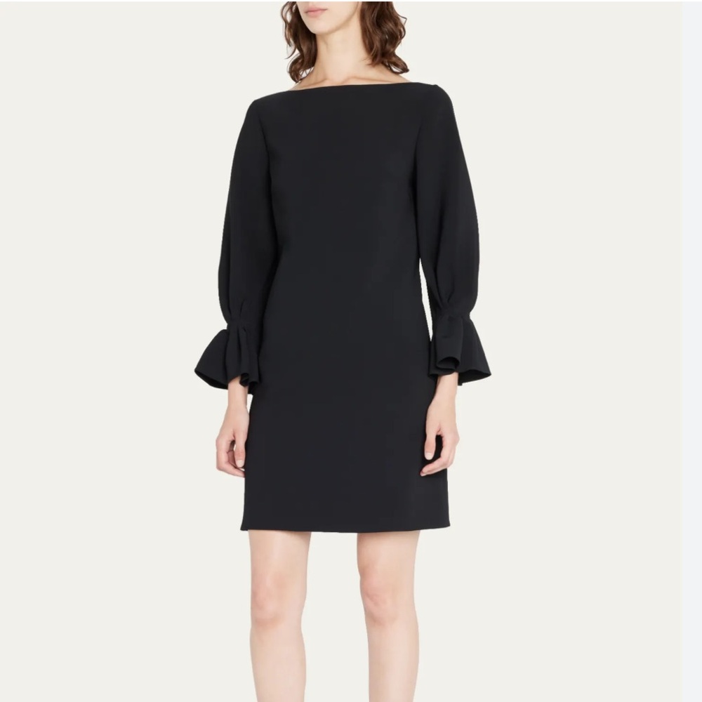 Caroline Herrera New York Ruffle-Cuff Shift Dress